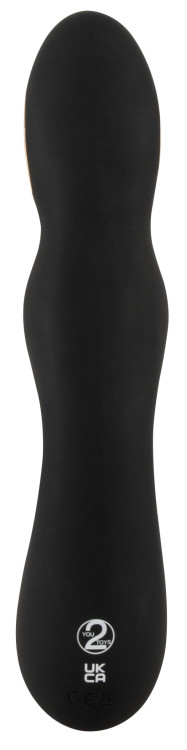 Черный вибратор-электростимулятор для точки G - 20,2 см.