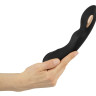 Черный вибратор-электростимулятор для точки G - 20,2 см.