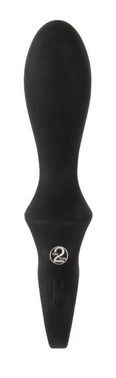 Черный вибратор для точки G с функцией расширения - 18,1 см. Черный вибратор для точки G с функцией расширения - 18,1 см.