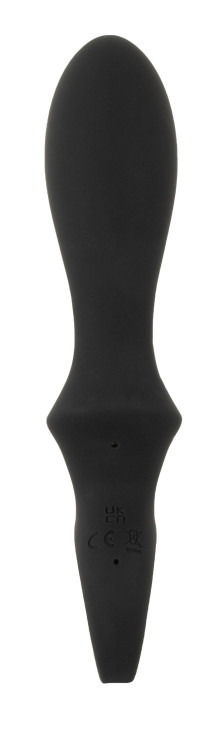 Черный вибратор для точки G с функцией расширения - 18,1 см. Черный вибратор для точки G с функцией расширения - 18,1 см.