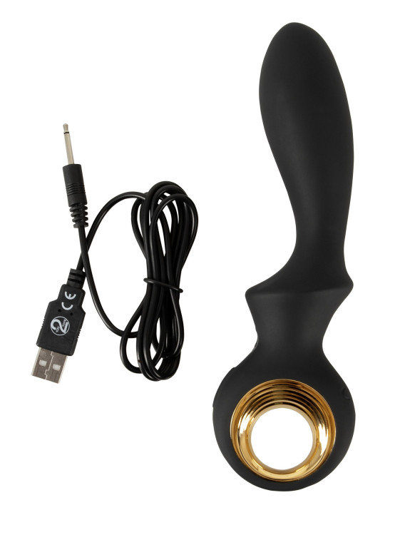 Черный вибратор для точки G с функцией расширения - 18,1 см. Черный вибратор для точки G с функцией расширения - 18,1 см.