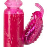 Розовый вибратор Butterfly с возвратно-поступательным движением - 23 см.