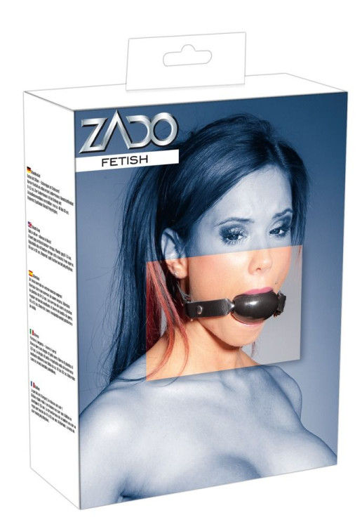 Чёрный овальный кляп на ремешках