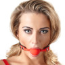 Силиконовый кляп-шар на чёрных ремешках Red Gag silicone Силиконовый кляп-шар на чёрных ремешках Red Gag silicone