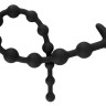 Черные анальные бусы Anal beads - 50 см.
