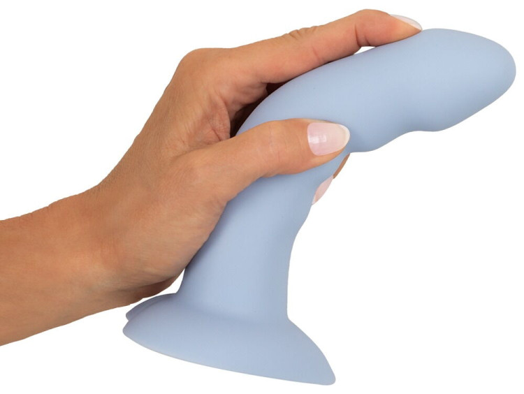 Голубой вибростимулятор на присоске Heart Guy - 17 см. Голубой вибростимулятор на присоске Heart Guy - 17 см.