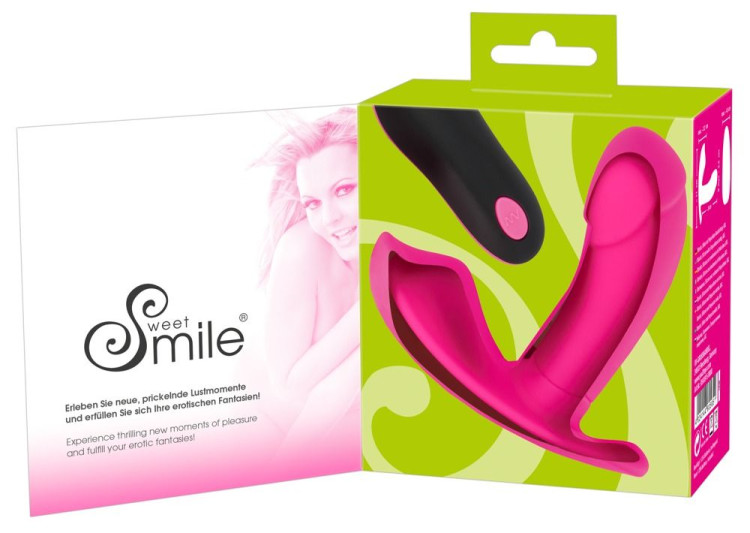 Розовый вибромассажер RC Panty Vibrator со стимулятором клитора