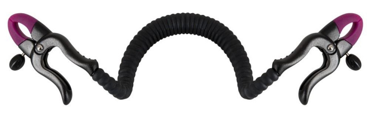 Зажим на половые губы с гибкой перемычкой для G-стимуляции 