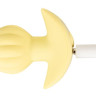 Желтая анальная пробка с вибрацией Cuties Vibrating Mini Butt Plug - 8 см.