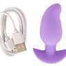 Сиреневая анальная пробка с вибрацией Cuties Vibrating Mini Butt Plug - 8 см.