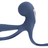 Синяя вибронасадка на пенис Vibrating Cock Sleeve with Ball Ring