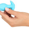 Голубая анальная пробка с вибрацией Cuties Vibrating Mini Butt Plug - 8 см.