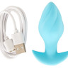 Голубая анальная пробка с вибрацией Cuties Vibrating Mini Butt Plug - 8 см.
