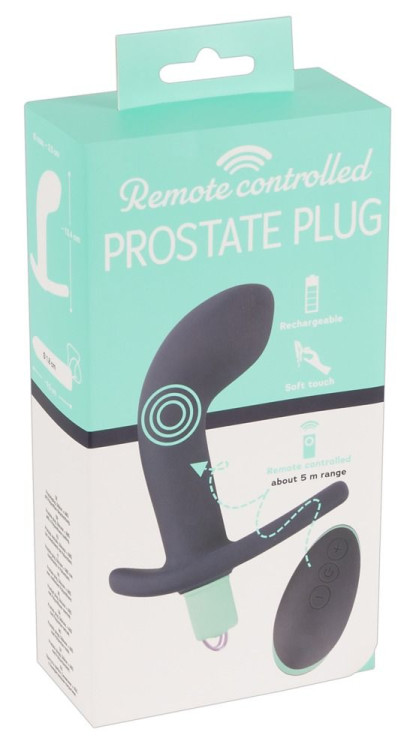 Темно-фиолетовый вибростимулятор простаты с пультом ДУ Remote Controlled Prostate Plug Темно-фиолетовый вибростимулятор простаты с пультом ДУ Remote Controlled Prostate Plug