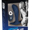 Синяя анальная втулка с вибрацией Vibrating Butt Plug - 12 см.