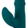 Зеленый вибратор-кролик с подвижным кольцом Thumping Rabbit Vibrator - 22,7 см.