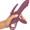Сливовый вибратор с клиторальным отростком и анальным хвостом Slim Triple Plum - 21,4 см. Сливовый вибратор с клиторальным отростком и анальным хвостом Slim Triple Plum - 21,4 см.