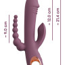 Сливовый вибратор с клиторальным отростком и анальным хвостом Slim Triple Plum - 21,4 см. Сливовый вибратор с клиторальным отростком и анальным хвостом Slim Triple Plum - 21,4 см.
