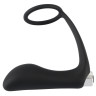 Черное эрекционное кольцо с анальной вибропробкой Vibrating Ring & Plug