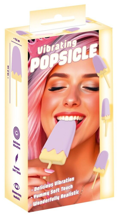 Сиреневый мини-вибратор в форме пломбира Vibrating Popsicle Сиреневый мини-вибратор в форме пломбира Vibrating Popsicle