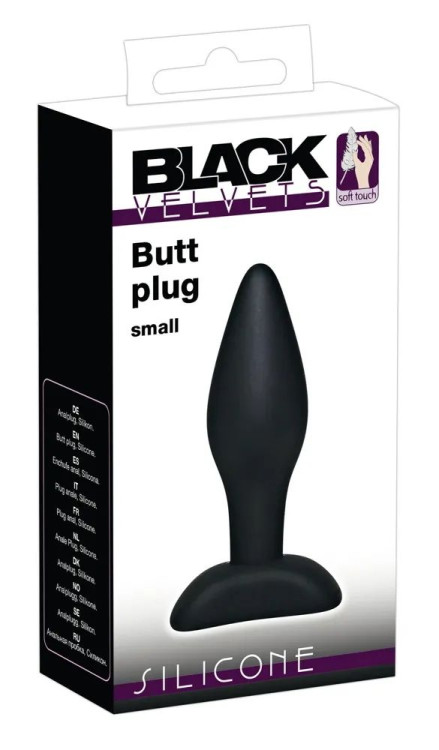 Чёрный анальный стимулятор Silicone Butt Plug Small - 9 см. Чёрный анальный стимулятор Silicone Butt Plug Small - 9 см.