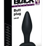 Чёрный анальный стимулятор Silicone Butt Plug Small - 9 см. Чёрный анальный стимулятор Silicone Butt Plug Small - 9 см.