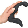 Черный перезаряжаемый стимулятор простаты с вибрацией - 14,6 см.