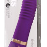 Фиолетовый водонепроницаемый вибратор Pleats с рёбрышками - 22 см.