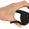 Черная вибронасадка для эрекции и стимуляции мошонки Cock ring with RC ball massager
