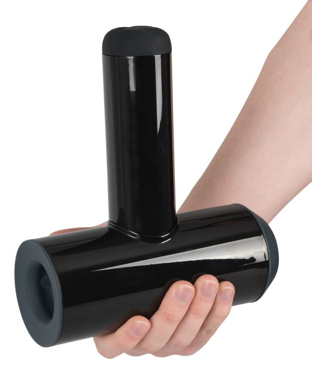 Черный мастурбатор с удобной ручкой Masturbator with 2 Functions Черный мастурбатор с удобной ручкой Masturbator with 2 Functions