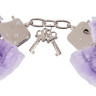Фиолетовые меховые наручники Love Cuffs