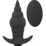 Черная анальная вибропробка RC Butt Plug - 9,6 см.