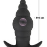 Черная анальная вибропробка RC Butt Plug - 9,6 см.