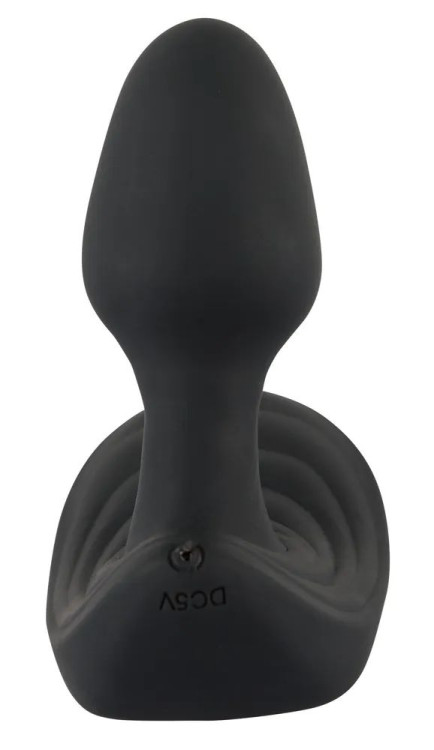 Черный вибростимулятор простаты Butt Plug с функцией расширения - 10,7 см. Черный вибростимулятор простаты Butt Plug с функцией расширения - 10,7 см.