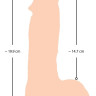Телесный фаллоимитатор с подвижной кожей - 19,9 см. Телесный фаллоимитатор с подвижной кожей - 19,9 см.