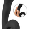 Черный силиконовый вибратор G & P-Spot Vibrator - 16,8 см.