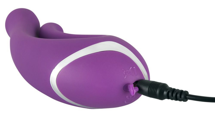 Фиолетовый перезаряжаемый вибратор Javida Double Vibe Фиолетовый перезаряжаемый вибратор Javida Double Vibe