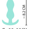 Аквамариновая анальная втулка Mini Butt Plug - 8,2 см.