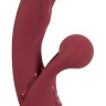 Малиновый вибратор-кролик с функцией постукивания 2 Function Rabbit Vibrator - 22,3 см.