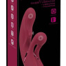 Малиновый вибратор-кролик с функцией постукивания 2 Function Rabbit Vibrator - 22,3 см.