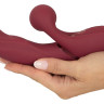 Малиновый вибратор-кролик с функцией постукивания 2 Function Rabbit Vibrator - 22,3 см.