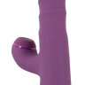Фиолетовый вибратор-кролик с функцией постукивания и фрикциями 3 Function Rabbit Vibrator - 23,7 см.