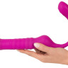 Лиловый вибратор 3 Function Vibrator с функцией фрикций и постукиванием