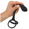 Эрекционное кольцо с утяжкой на мошонку и анальным плаг Black Velvets Эрекционное кольцо с утяжкой на мошонку и анальным плаг Black Velvets