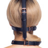Черный намордник с кляпом-шаром Head Harness With A Gag