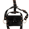 Черный намордник с кляпом-шаром Head Harness With A Gag