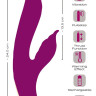 Лиловый вибратор-кролик 4 Function Vibrator - 24 см.