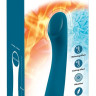 Бирюзовый вибромассажер с температурными режимами Hot n Cold Vibrator - 21,6 см.