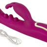 Лиловый вибратор-кролик 2 Function Vibrator Squirting - 22,5 см.